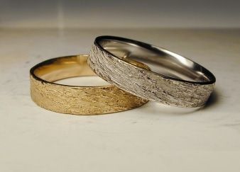 Différentes finitions alliances mariages