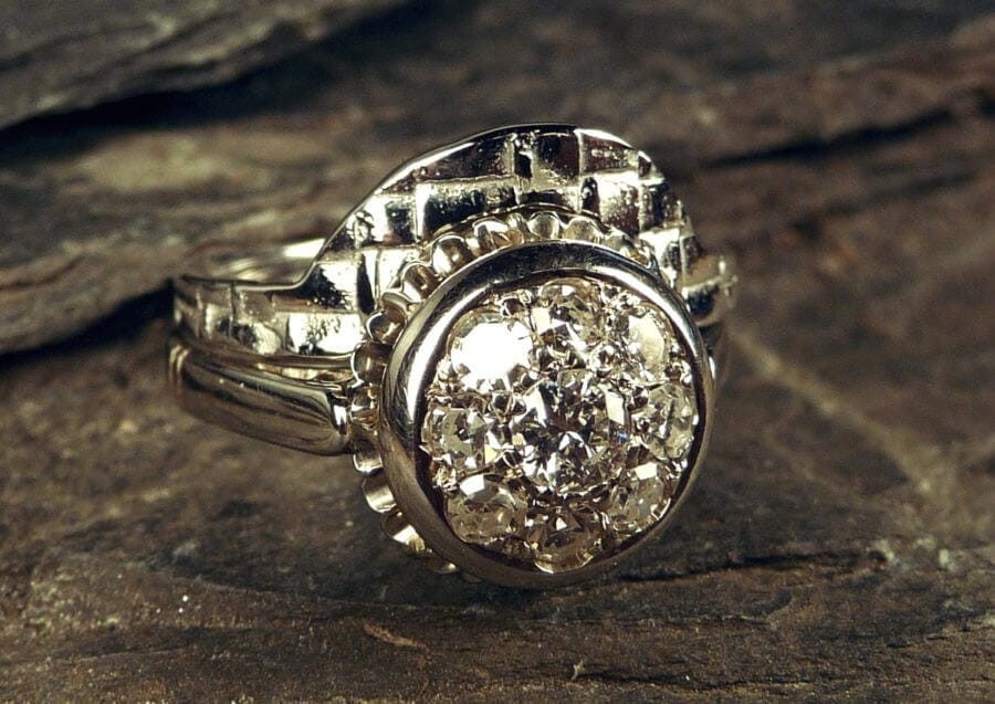 Alliance Séide – Or Blanc Rhodié et Diamant – Atelier du Soleil Fou
